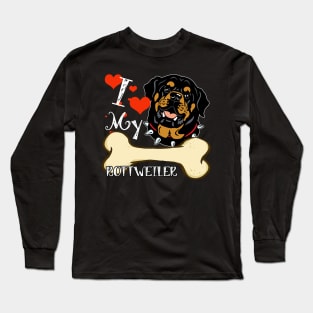 Rottweiler T-Shirt - I Love My Rottweiler Long Sleeve T-Shirt